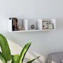 Vidaxl Cd Wall Shelf White 75x18x18 Cm Engineered Wood