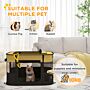 Pawhut Foldable Dog Pen With Storage Bag For Indoor/outdoor Use, Yellow