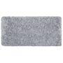 Shaggy Area Rug High-pile Carpet Solid Grey Polyester Rectangular 80 X 150 Cm