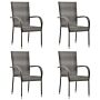 Vidaxl 5 Piece Garden Dining Set Poly Rattan Grey