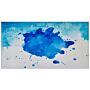 Area Rug Multicolour Fabric 80 X 150 Cm Paint Splatter Print Abstract