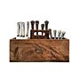 Mango Wood Cutlery Stand With Handle