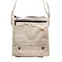 Cotton Canvas Messenger Bag - Natural And Soft Jute