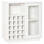 Homcom Modern Sideboard Wine Cabinet Cupboard With Glass Door, Glass Holder & 20-bottle Wine Rack, Home Bar, Dining Room