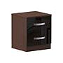 Hulio 2 Drawer Bedside Cabinet, Walnut & Black