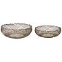 Decorative Bowl Gold Metal Round Accent Bowl Openwork Design