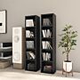 Vidaxl Cd Cabinets 2 Pcs Black 21x16x93.5 Cm Engineered Wood