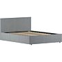 Veronica Double Ottoman Bed, Light Grey Linen