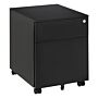 Vinsetto Vertical File Cabinet Steel Lockable With Pencil Tray And Casters Home Filing Furniture For A4, Letters, Legal-sized Files, 39 X 48 X 48.5cm