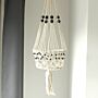 Macrame Pot Holder - Lrg Single Beaded