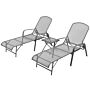 Vidaxl Sun Loungers 2 Pcs With Table Steel Anthracite