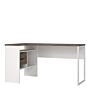 Function Plus Corner Desk 2 Drawers In White And Truffle Oak