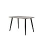 Aspen Rectangular Dining Table, Grey Oak Effect With Black Tapered Legs