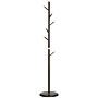 Homcom Vintage Coat Rack Stand Freestanding Hall Tree With 6 Hooks Bamboo Frame Walnut