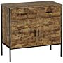 Brooklyn 2 Door 2 Drawer Sideboard, Dark Wood