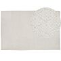 Area Rug Off-white Wool With Viscose 160 X 230 Cm Rectangular Hand Woven Knitted Carpet