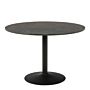 Ibiza Round Dining Table With Black Top And Matt Black Base