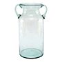 Glass Flower Vase With Handles Daisy Bubble Design 25cm