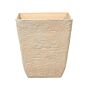 Plant Pot Beige Stone Polyresin 49 X 49 X 53 Cm Indoor Outdoor Square Beliani