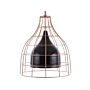 Ceiling Lamp Black Metal 121 Cm Pendant Copper Cage Shade