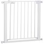 Pawhut Adjustable Pet Safety Gate Dog Barrier Home Fence Room Divider Stair Guard Mounting White (76 H X 75-82w Cm)