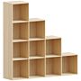 Durham 10 Cube Staircase Storage Unit, Oak