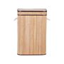 Laundry Basket Bit Light Wood Bamboo Polyester Insert With Removable Lid Handles Modern Design Multifunctional