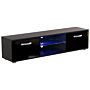 Cosmo 2 Door Led Tv Unit, 160cm, Black