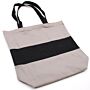 Two Tone Cotton Bag - 38x42x12cm - Grey & Black - 10oz