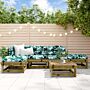 Vidaxl 6 Piece Garden Lounge Set Impregnated Wood Pine