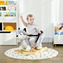 Homcom Baby Rocking Horse, Husky-shaped Plush Wooden Child Rocking Animal W/ Seat Belt, Ride On Toy For Kids 18-36 Months, Grey