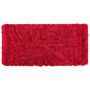 Shaggy Area Rug High-pile Carpet Solid Red Polyester Rectangular 80 X 150 Cm