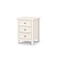 Maine 3 Drawer Bedside - Surf White