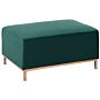 Ottoman Green Velvet Footstool Rectangular