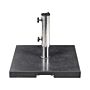 Parasol Base Black Granite Stainless Steel 45 X 45 Cm 25 Kg Square Outdoor Umbrella Stand