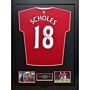 Manchester United Fc Scholes Signed Shirt (framed)