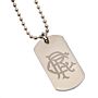 Rangers Fc Engraved Dog Tag & Chain