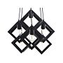 6 Light Pendant Lamp Black Metal Geometric Ceiling Light