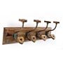 Mango Wood Heart 4 Double Coat Hooks