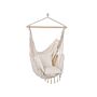 Hanging Hammock Chair Beige Cotton And Polyester Swing Seat