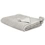 Blanket Grey Throw 150 X 200 With Pom Poms Soft Coverlet