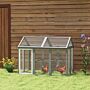 Pawhut Large Chicken Run, Wooden Chicken Coop, With Combinable Design - Wood Effect