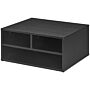 Homcom Desktop Printer Stand With Storage, 2-tier Desk Organizer With 3 Open Compartments For Home Office, Black