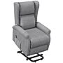 Homcom Power Lift Chair For The Elderly With Remote Control, Fabric Electric Recliner Chair, Grey