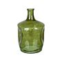 Flower Vase Olive Green Glass 35 Cm Handmade Decorative Narrow Neck Tabletop Home Decoration