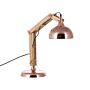 Desk Lamp Copper Light Wood Swing Adjustable Arm Metal Shade Table Light