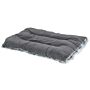 Pet Bed Grey Velvet Polyester 60 X 45 Cm Rectangular Soft Cushion For Dogs Animals