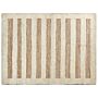 Area Rug Beige Jute And Cotton 300 X 400 Cm Cut Shuttle Paddle Handwoven Floor