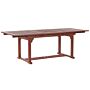 Outdoor Dining Table Dark Acacia Wood 160/220 X 90 Cm Extendable Top