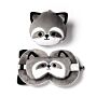 Raccoon Relaxeazzz Plush Round Travel Pillow & Eye Mask Set